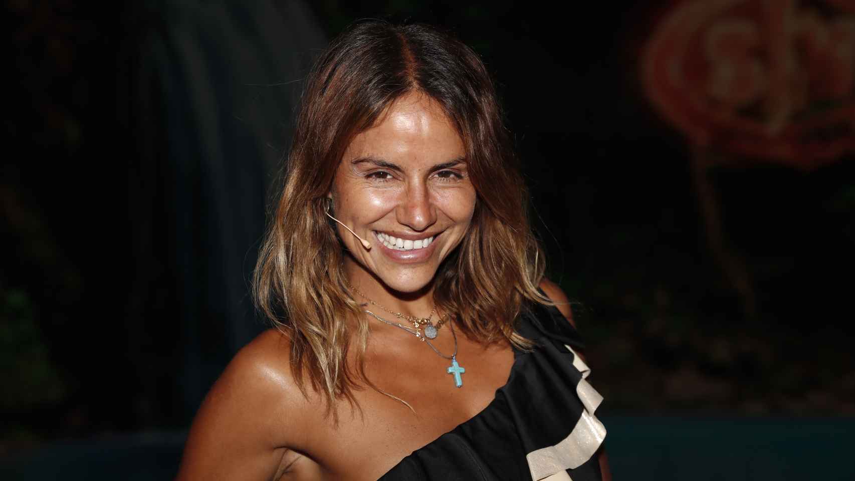 Mónica Hoyos, en el plató de 'Supervivientes' 2019.