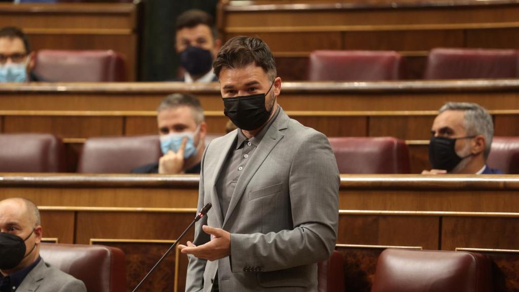 Gabriel Rufián, durante la sesión de control.