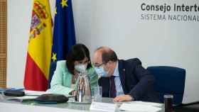 Carolina Darias y Miquel Iceta durante el Consejo Interterritorial de este miércoles.