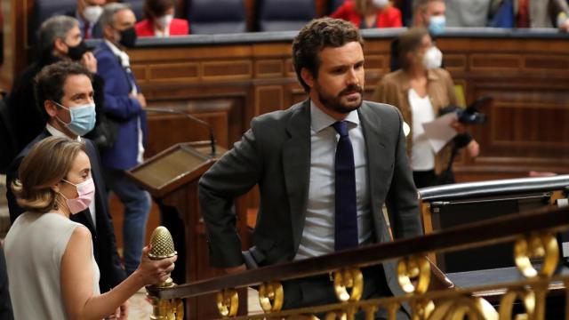 Casado, este miércoles en el Congreso.