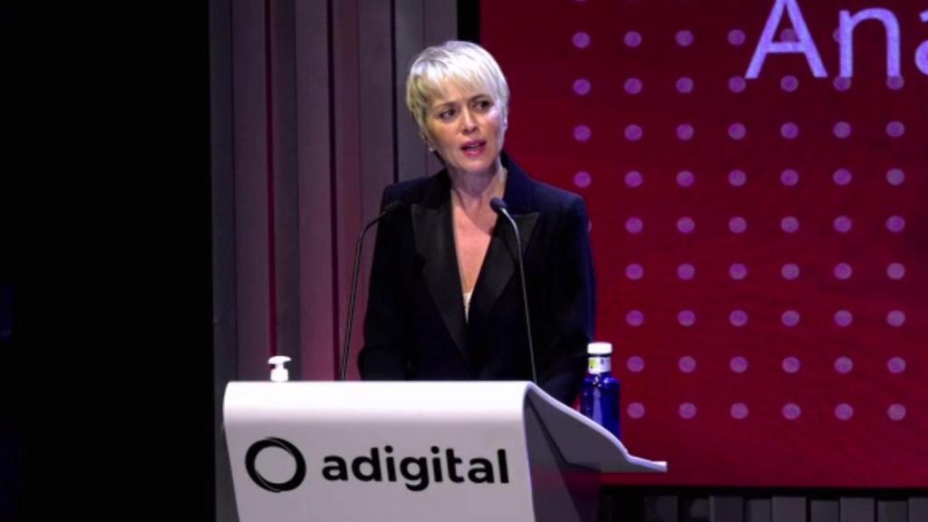 La secretaria de Estado de Digitalización e Inteligencia Artificial, Carme Artigas, durante la presentación del índice de digitalización del IBEX.