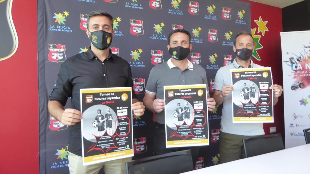 Raúl Martínez, Elías Mozo y Bernabé Cano en la presentación de la competición.