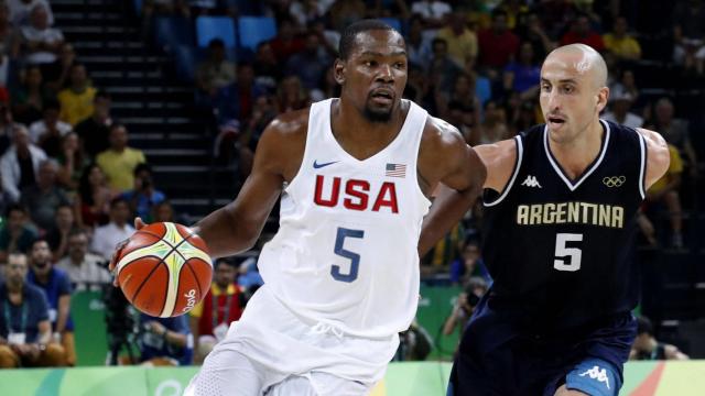 Kevin Durant, con la camiseta de Estados Unidos