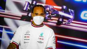 Lewis Hamilton, durante una rueda de prensa