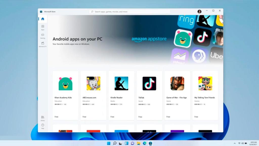 Amazon AppStore en Windows 11