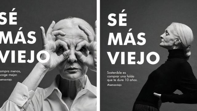 Una imagen de la campaña de Adolfo Domínguez Sé más viejo.