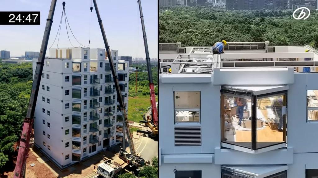 Edificio construido en 28 horas