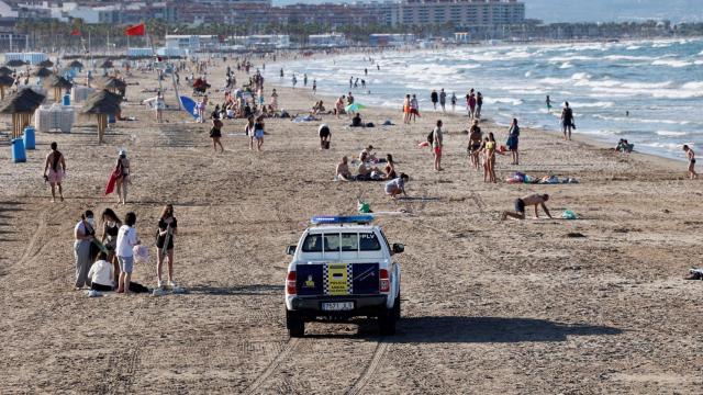 La playa de la Malvarrosa en Valencia.