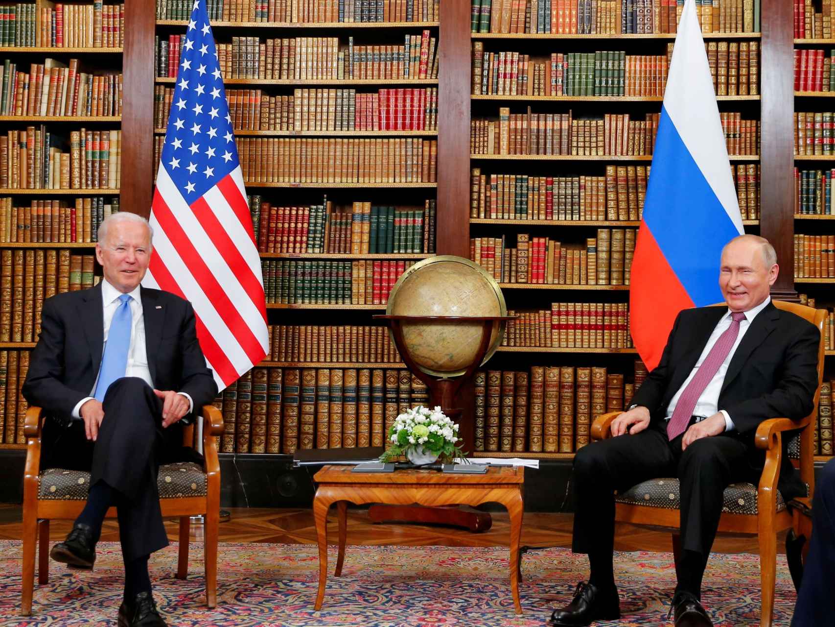 Joe Biden y Vladimir Putin, durante su reciente reunión en Ginebra
