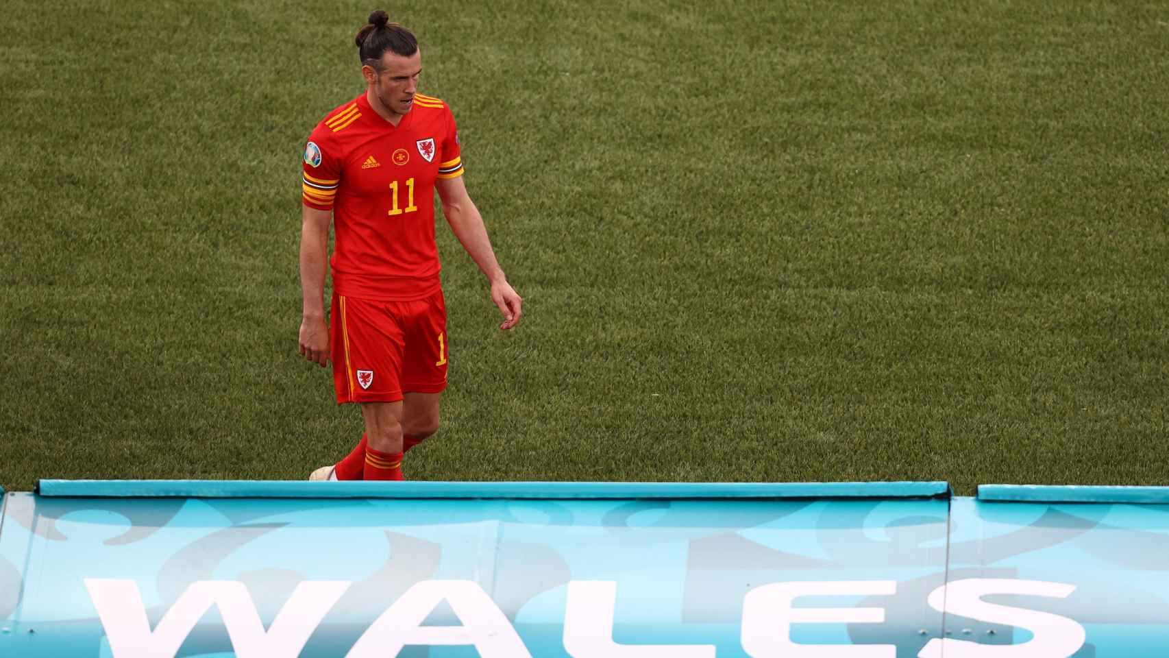 Gareth Bale tras un partido con Gales