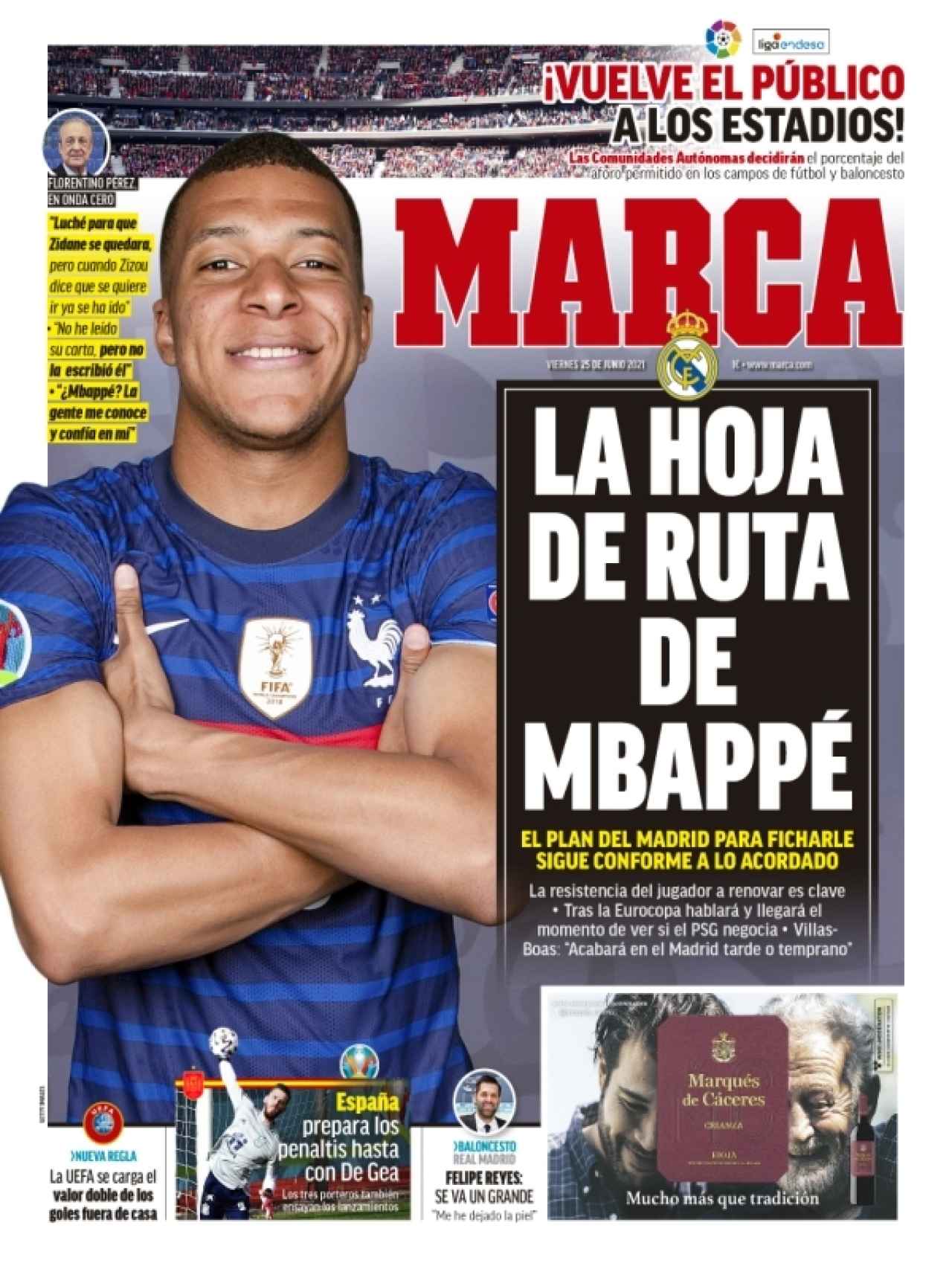 La portada del diario MARCA (25/06/2021)