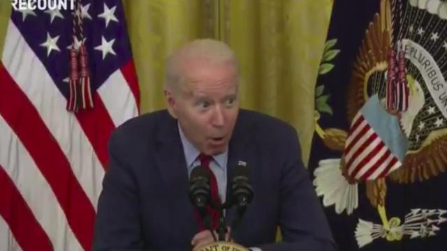 Biden en la rueda de prensa en la que ha contado su 'secreto'.