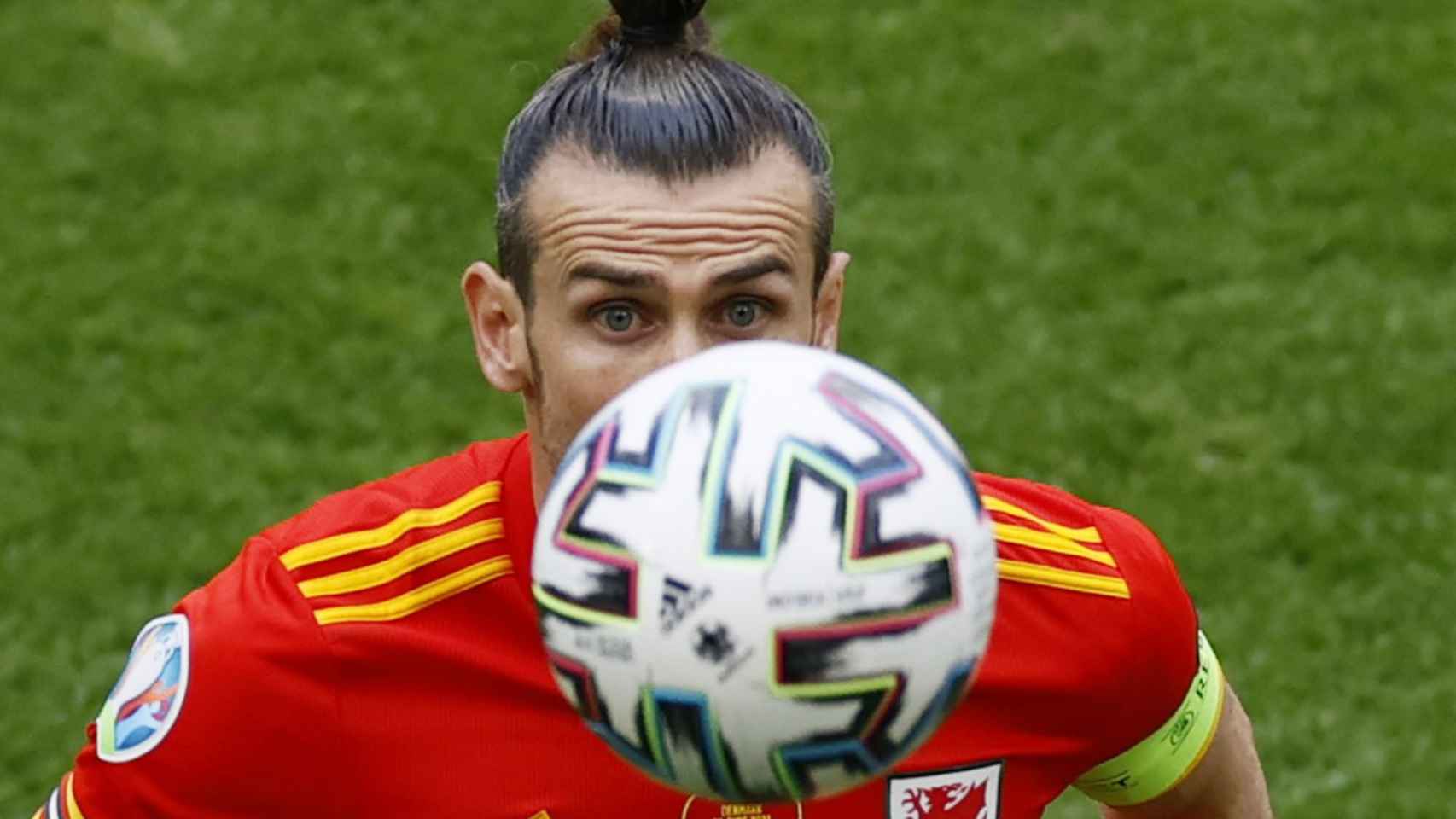 Gareth Bale, en un partido de la selección de Gales en la Eurocopa 2020