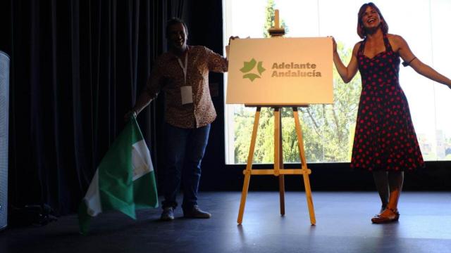 Teresa Rodríguez en la Asamblea Constituyente de Adelante Andalucía.