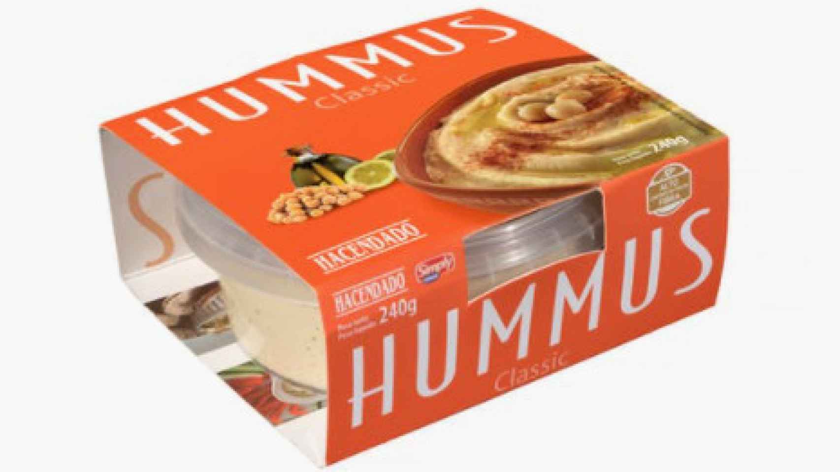 La tarrina de hummus de Hacendado.