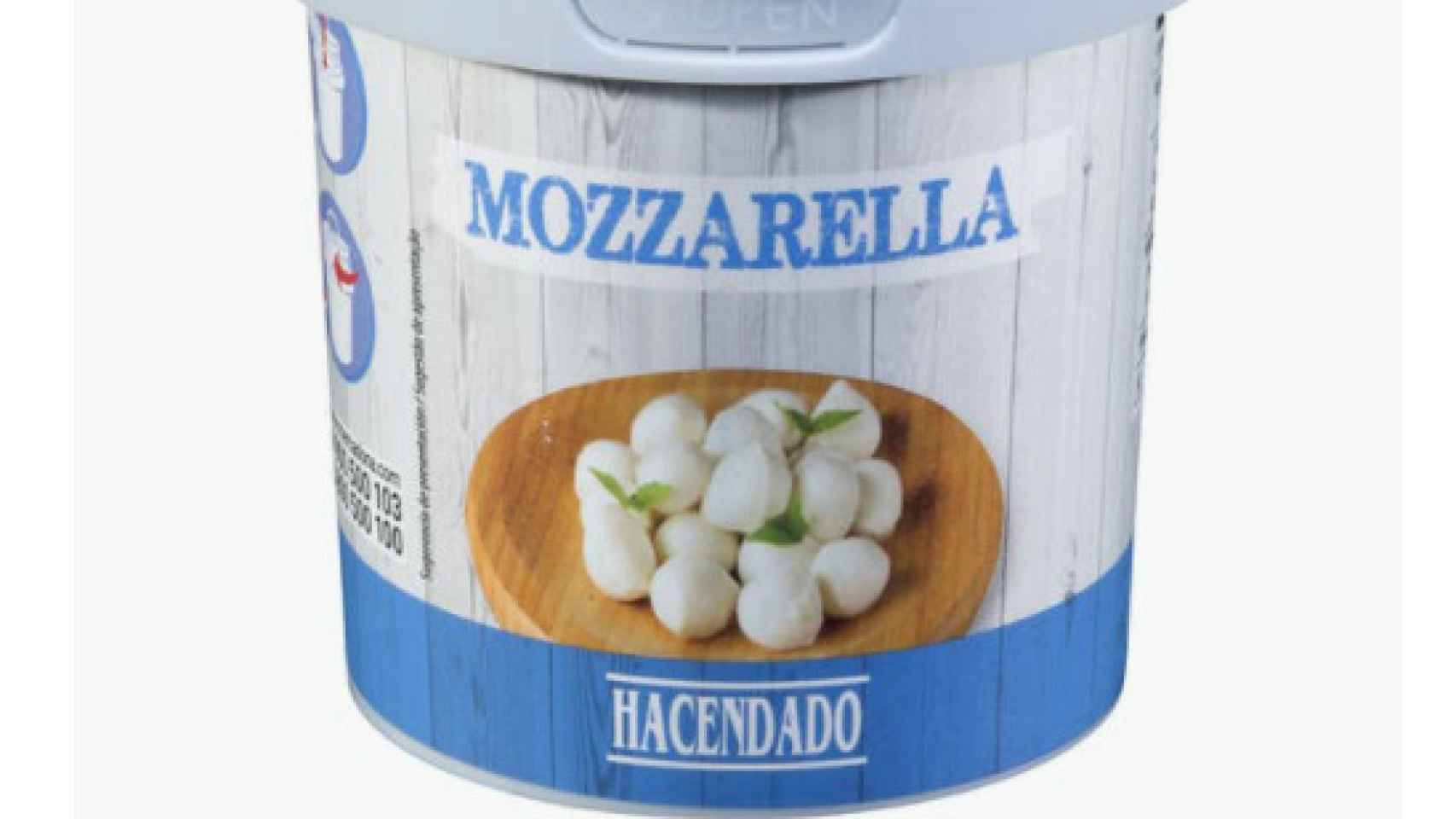 La tarrina de perlas de mozzarella de Hacendado.