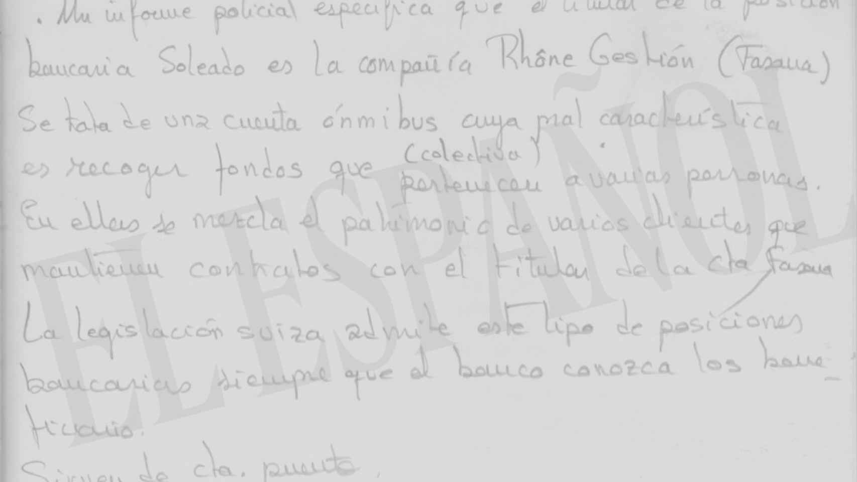 Notas escritas por Villarejo en sus agendas.