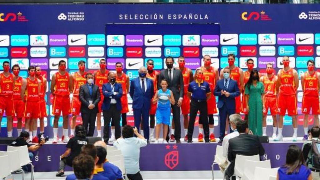 La selección española de baloncesto en su presentación