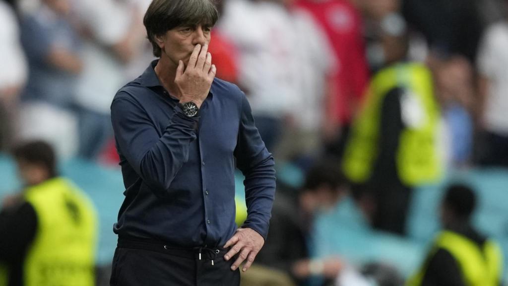 Joachim Löw, en la banda de Wembley durante el partido de octavos de la Eurocopa 2020