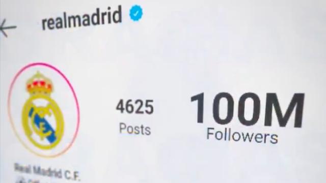 El Real Madrid llega a los 100 millones de seguidores en Instagram