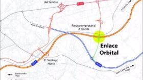 Enlace orbital de Santiago de Compostela.