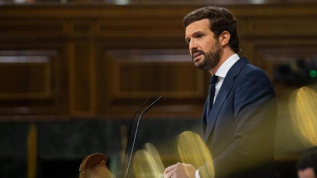 Pablo Casado, durante su discurso.