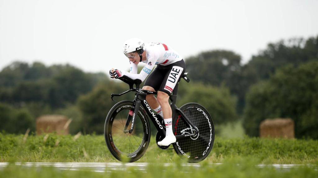 Tadej Pogacar, durante la contrarreloj de la etapa 5 del Tour de Francia