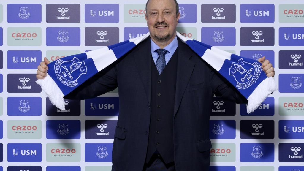 Rafa Benítez, en su presentación como nuevo entrenador del Everton