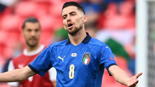 Jorginho, en un partido de la selección de Italia en la Eurocopa 2020