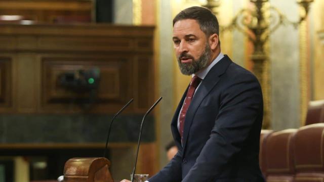 Santiago Abascal, presidente de Vox, en el Congreso de los Diputados.