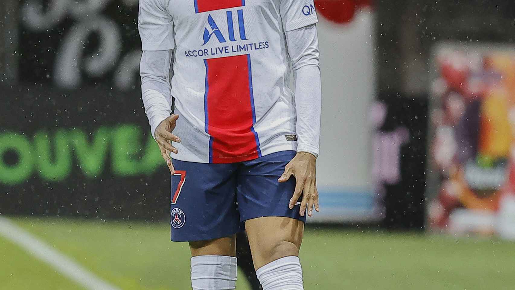 Kylian Mbappé, durante un partido con el PSG