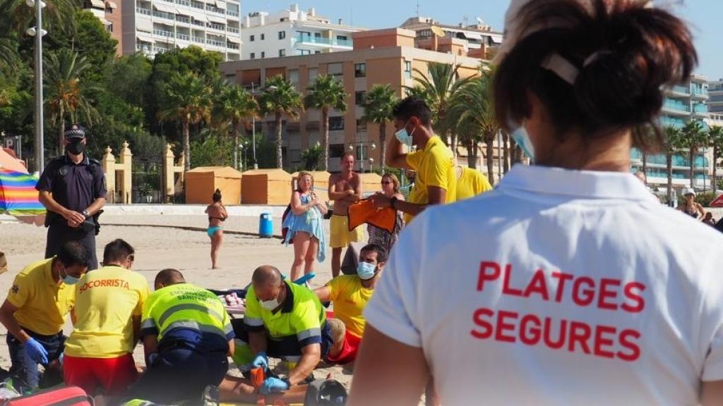 Simulacro de ahogamiento en La Vila.