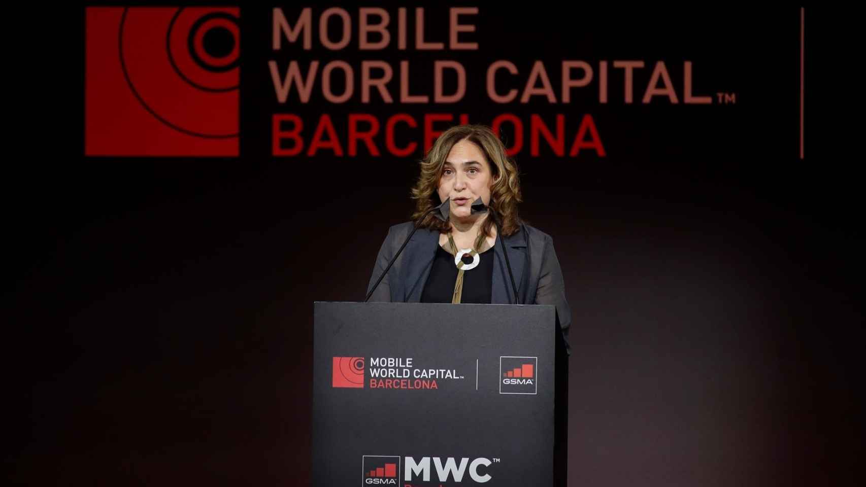 La alcaldesa de Barcelona, el pasado 27 de junio en la cena inaugural del Mobile World Congress./