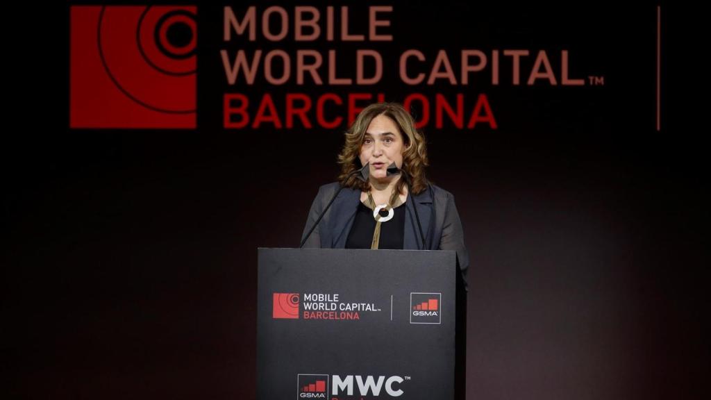 La alcaldesa de Barcelona, el pasado 27 de junio en la cena inaugural del Mobile World Congress./