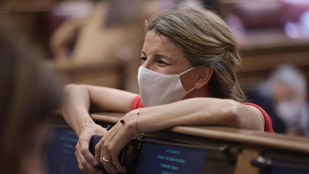 Yolanda Díaz, ministra de Trabajo y Economía Social, en el Congreso.