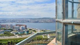 Vistas de la ciudad de A Coruña desde el farol de la Torre de Hércules.