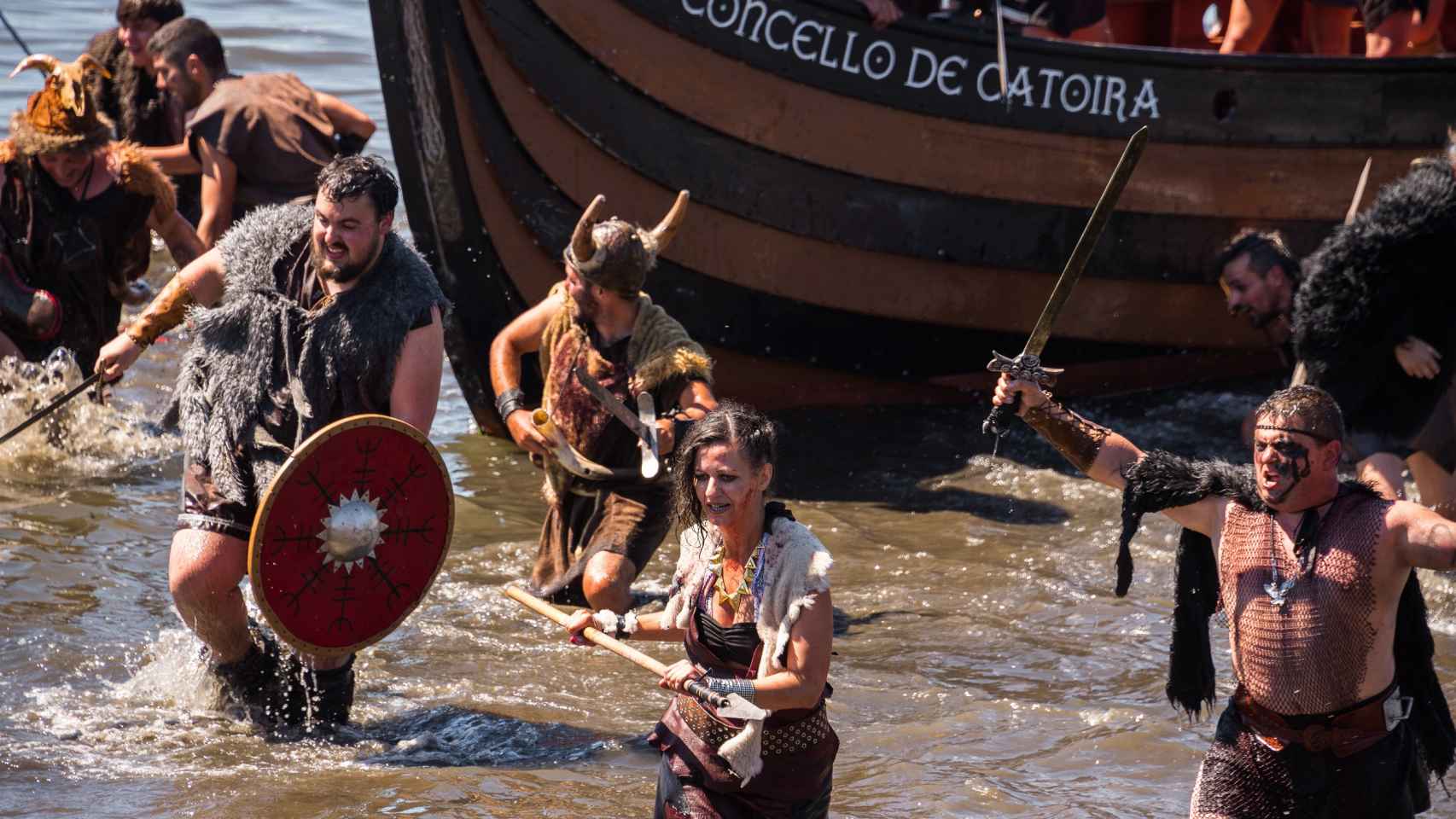 Romería vikinga de Catoira (Pontevedra).