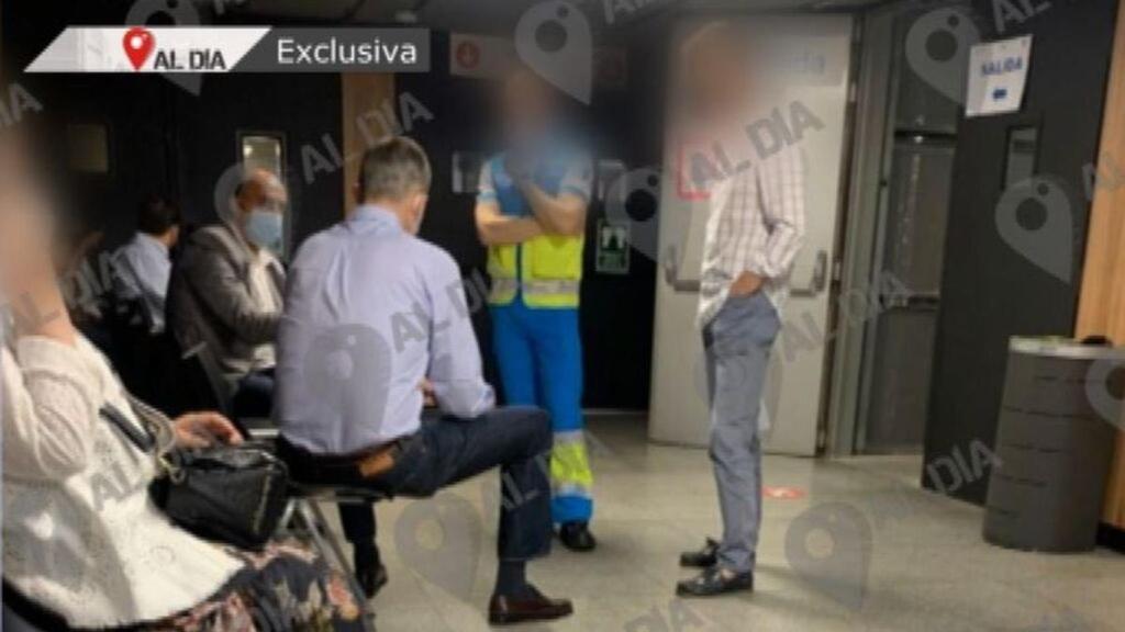 El rey Felipe VI en el WiZink Center tras recibir la vacuna contra el coronavirus.