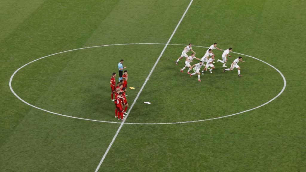 La tanda de penaltis del Suiza - España de los cuartos de final de la Eurocopa