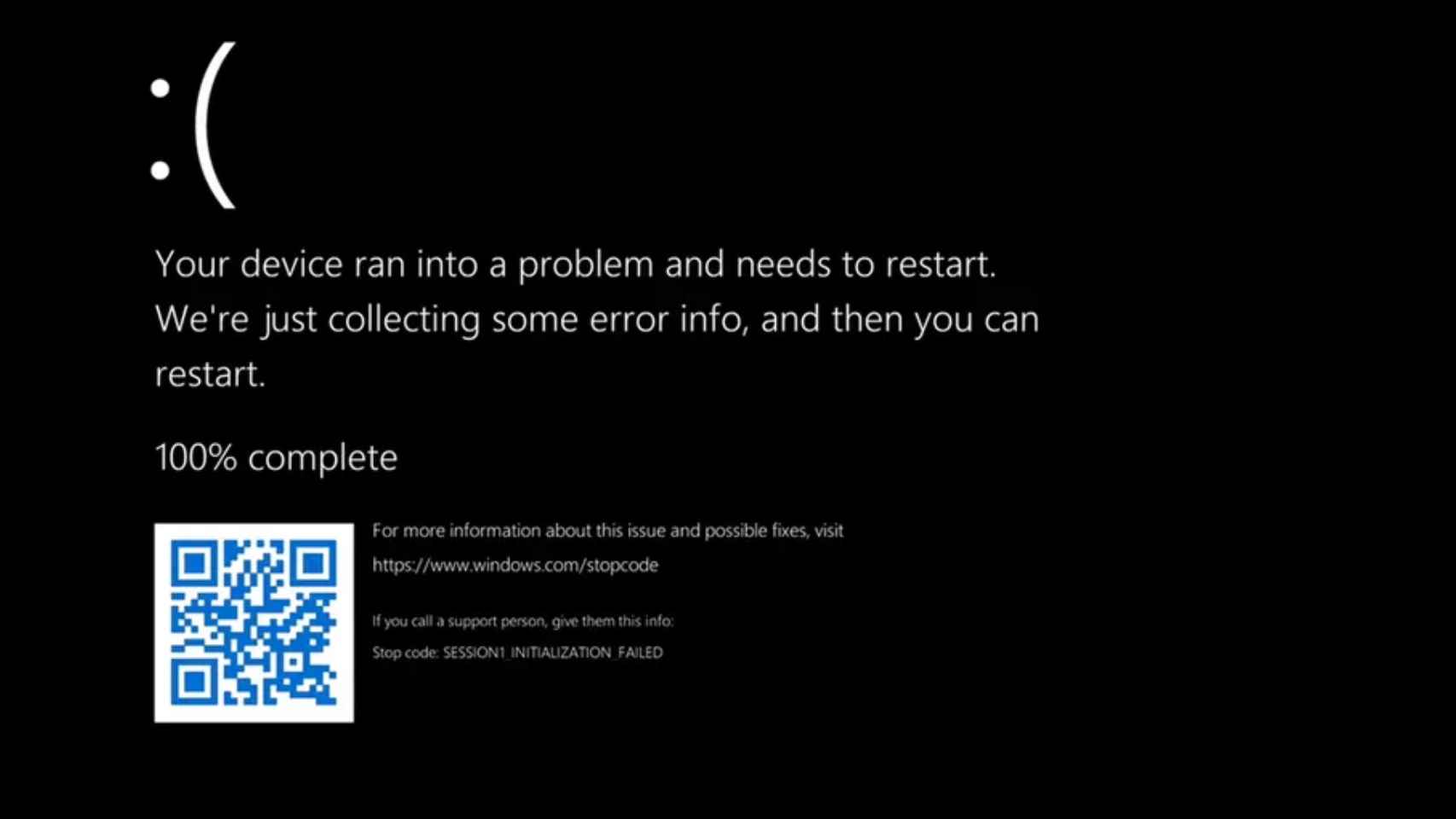 En Windows 11 la pantalla de la muerte es negra.
