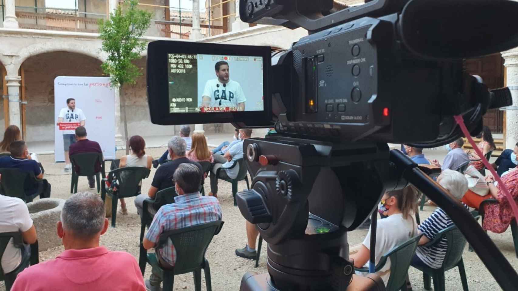 Nacho Hernando durante su intervención en el acto del PSOE en Torrijos