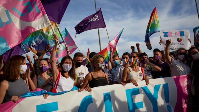 Irene Montero durante la marcha del Orgullo 2021.