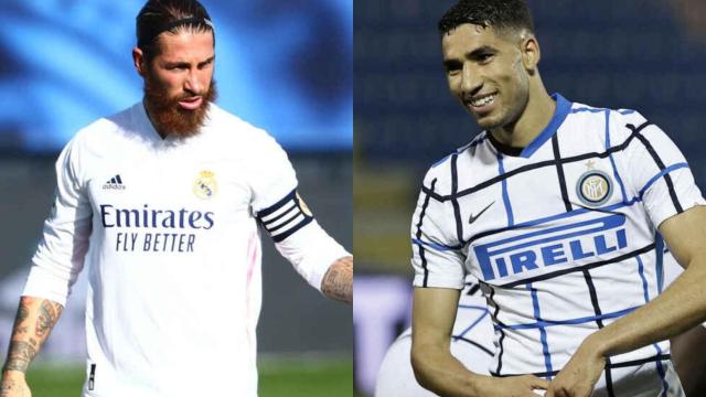 Sergio Ramos y Achraf Hakimi