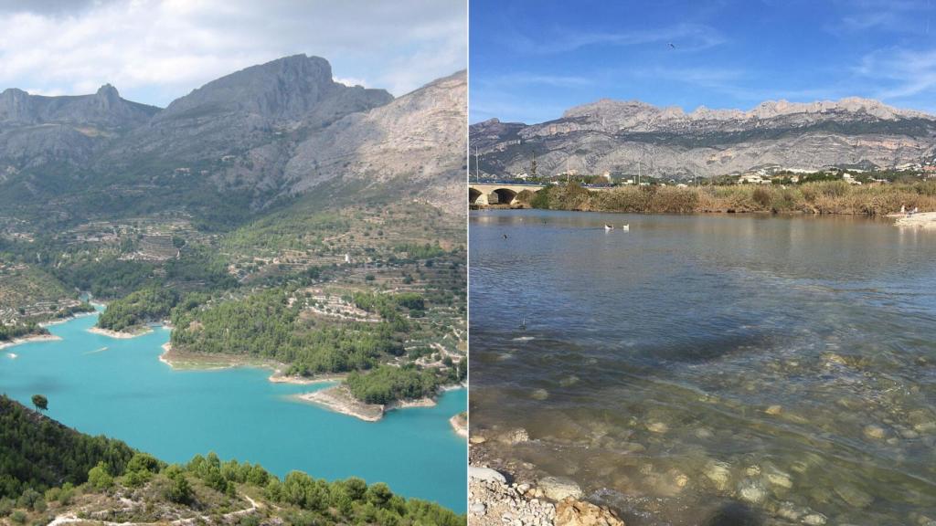 El río Guadalest tiene un recorrido de unos 16 kilómetros, mientras que el de Algar solo tiene 12km.