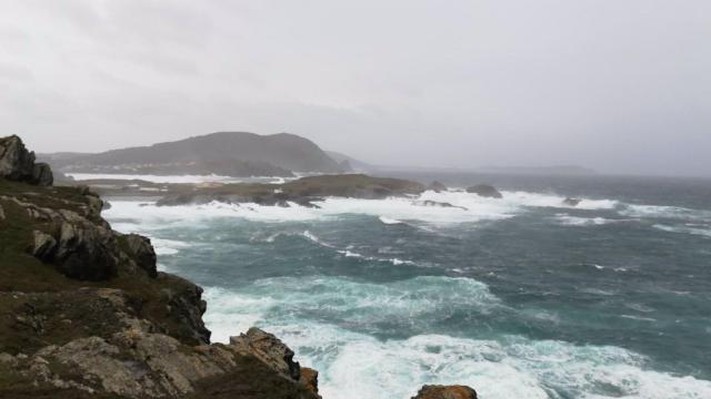 Viento y oleaje en Valdoviño.