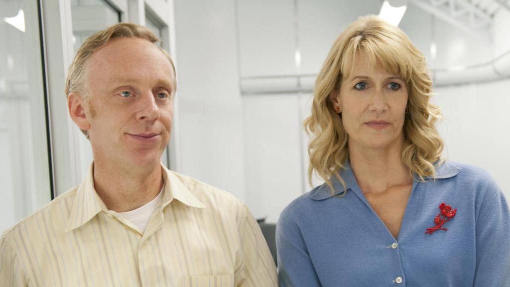 Mike White and Laura Dern in an episode of 'Enlightened'.