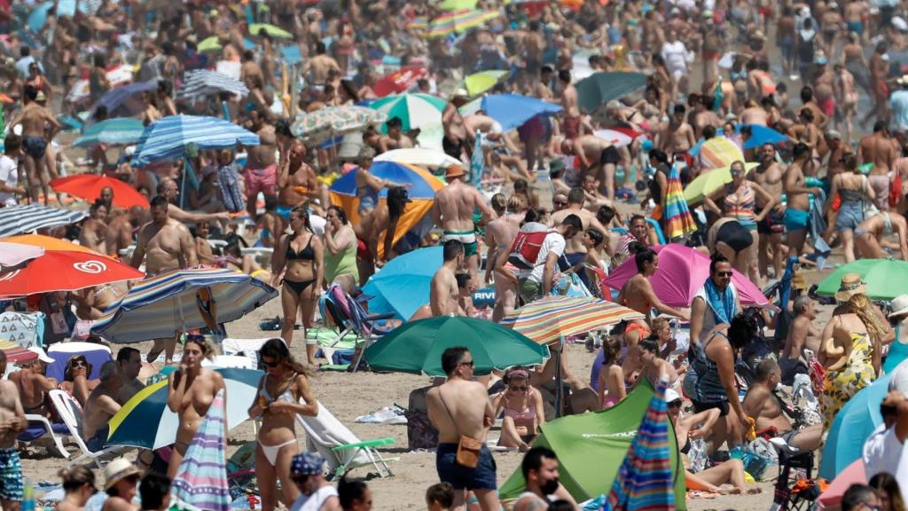 Playa de la Malvarrosa el pasado fin de semana.