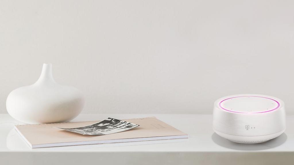 Altavoz inteligente con Magenta, que usa tecnología Veridas