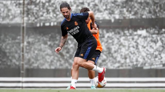 Isco Alarcón, entrenando con el Real Madrid