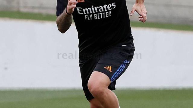 Isco Alarcón, durante su primera sesión de entrenamiento